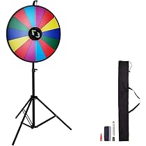 61 cm Roue de la Gortune avec 14 Couleurs, 24 Pouces Réglable en Hauteur avec Étagères Gomme et