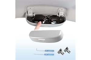 Coleya Auto Brillenetui Kompatibel mit Toyota C-HR 2016-2023, Sonnenbrillenhalter Brillenhalter, Brillen Aufbewahrungsbox, Toyota CHR Zubehör Brillenetui (Grau)