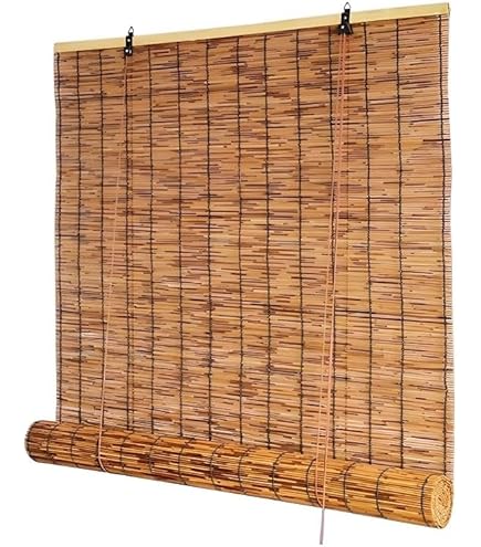 Estores De Bambú Para Exterior Persiana Enrollable Interior Privacidad Persianas De Bambu Interior Filtrante De Luz Cortina De Privacidad Con Elevador Para Patios Jardines Ventanas