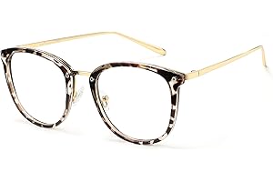 Cyxus Blue Light Glasses, Anti Eyestrain Metal Frame Computer Eyeglasses for Men Women