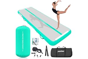 VOFiTNY Tappetino Ginnastica Artistica Di altezza Tappetino da Ginnastica Gonfiabile multiuso robusto, per casa/palestra Air Tumbling Track