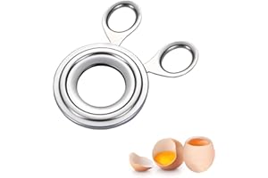 SODWES 1PCS Coupe-œuf Coque Argent,Coupe-œuf Coque Argent,Coupe Oeuf,Coupe-Oeuf En Acier Inoxydable,Ciseaux à Oeufs Décapant La Coquille,Ouvre-œufs En Acier Inoxydable Cutter à œufs Pour Accessoire