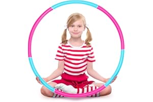 LINGSFIRE Ertisa Colorato Bambini Hoola Hoop, Hoola Hoops Cerchio per Fitness, Hoola Hoop Staccabili Regolabili per Ginnastica, Giochi Indoor e Outdoor, Ragazzi e Ragazze