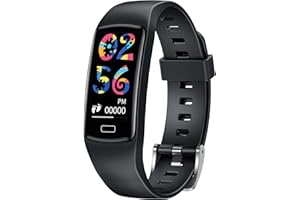 CANTAOS Montre Connectée Enfant Sport Smartwatch: 0.96"Connecté Bracelet Fille Garcon Fitness Tracker Activité avec Etanche Podomètre Tensiometre Moniteur de Sommeil Ecran Tactile Réveil pour Android IOS Noir