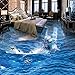 Produktbild Stock Lwcx dekorative Malerei Custom Selbstklebende 3D Wallpaper Wohnzimmer Wallpaper Wandbild Dolphin 3D Boden Wasserdicht EIN 100X100CM