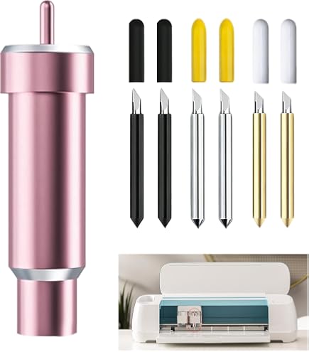 Set De 6 Cuchillas De Repuesto Para Cricut Maker 4 | Ángulos 30°, 45° Y 60° | Acero De Carburo De Tungsteno | Corte Profundo Hasta 1.5 Mm | Incluye Carcasa Y Tapas De Seguridad