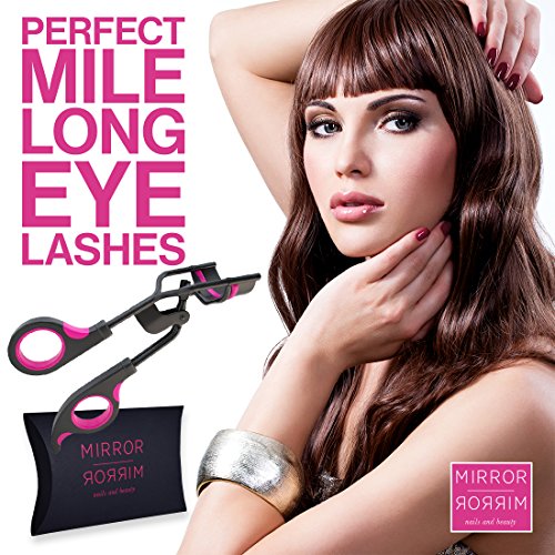 Eyelash Curler, Pink & Black Professional Salon Quality - As Created By & Used In Mirror Mirror Beauty & Leading Salons, The Best Eyelash Curler For Simple, Effective, Pinch & Pain Free Curling, Comes With Extra Refill Pad, & Travel Bag - Do You Want Longer More Dramatic Eyelashes. Quite Simply The Best Way To Enhance The Effect Of Top Quality Mascara - No Need For Extensions, Heated Eyelash Curlers Or False Eyelashes Get Yours Risk Free, Lifetime Money Back Guarantee Order Today Receive Tomorrow