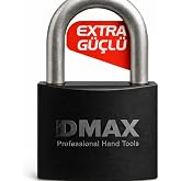 Extra G&uuml;&ccedil;l&uuml; &Ccedil;elik Asma Kilit Profesyonel G&uuml;venlik Kilidi, Heavy Duty Metal Padlock, Dayanıklı Paslanmaya Diren&ccedil;li G&ouml;vde, Kapı