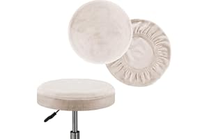 ELYSYSRL Velvet Bar Stool Covers Round Stool Cushion Covers Stool Chair Covers Barstool Covers Slipcovers Set of 2, Stretchy Thick Bouncy Fabric Washable ( Color : #10 , Size : Diameter: 40-45cm/16-18in )