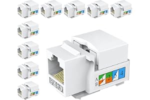 Greluma 10 st Cat6 keystone jack, ethernet vägguttag,Cat6 nätverkskoppling - Cat5/5e/6 kompatibel