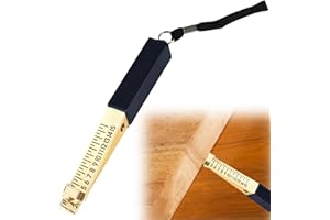 NUQIN Fire Door Gap Gauge Checker Tool,Metal Fire Door Gap Gauge,Door Gap Measuring Tool,Golden Door Undercut Measure for Measure Fire Door Clearance,House Inspection,Thickness Measurement
