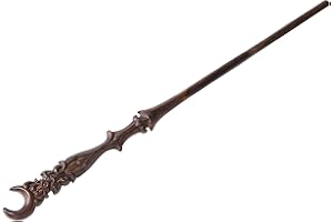 Handicraftviet Moon Wand - Hand Carved Wooden Magic Wand for Collectible Cosplay for Adult and Kid