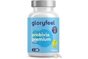 GLORYFEEL Fermenti Lattici Probiotici Premium HOWARU®, per Intestino, 180 Capsule, 22 Ceppi Batterici, con Inulina, 10 miliardi di CFU Lactobacillus e Bifidobacterium per la Flora Intestinale