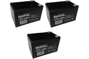 ELECTRON 6DZM Lot de 3 batteries rechargeables au plomb utilisation cyclique 36 V 12 V 14 Ah pour vélo électrique