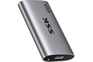 SSK 512 GB Extreme SSD Portatile, Disco Rigido Esterno SSD fino a 550 MB/s, unità a Stato Solido Esterne USB 3.2 Gen2 per iPhone 15/Pro, Windows, Mac, Android con luce LED, TRIM, SMART supportato