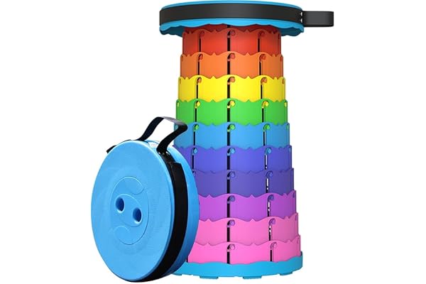 IndusBay Height-Adjustable Telescopic Stool Multi-Purpose Portable Folding Chair Stool (Multicolor, DIY(Do-It-Yourself))