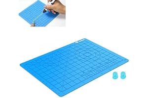 BETOY Tapis de Stylo 3D, Tapis de Silicone et Pochoir avec 2 étuis pour Le Dessin et la Conception avec des stylos d'imprimante 3D pour parfait pour les enfants adultes