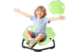 CHIDIAM Sedia rotante sensoriale per bambini, sedia sensoriale per autismo, autismo, attrezzatura sensoriale, seduti e rotazione, sedia per ADHD, giocattoli per l'equilibrio, sedia girevole a 360 °, sedia