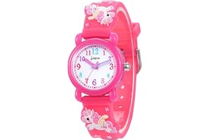 Anloo Toddler Kids Children Watch,3D Cute Cartoon Silicone Band Wristwatches Time Teacher Gifts Watches for Kids Girls Toddlers