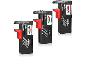 Greluma 3 st universella batteritestare - för AAA AA C D 9V 1,5V knappceller - för hushållsbatterier