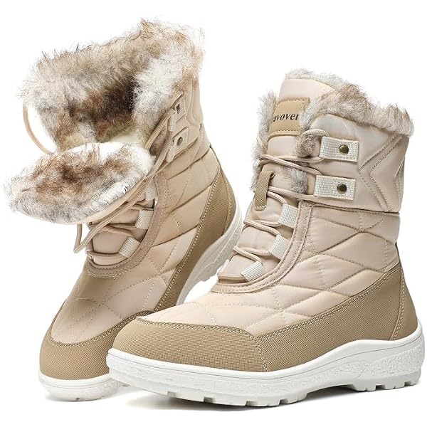DREAM PAIRS Botas De Nieve Para Mujer,Size 38,Negro,SDSB2303W-E