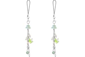 BEEFLYING 2 piezas Y2K Estéticas Lindas Medusas Accesorios Colgantes para Teléfono Móvil Con Cuentas de Estrella para Bolso Llavero Cámara