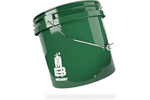 Magic Bucket | Seau de Lavage pour Voiture, Lavage à la Main, Vert foncé | 3,5 US Gal env. 13 litres | Compatible avec Grit Guard, Detail Guardz Dirt Lock, Dirt Trap, Gamma Lids Couvercle