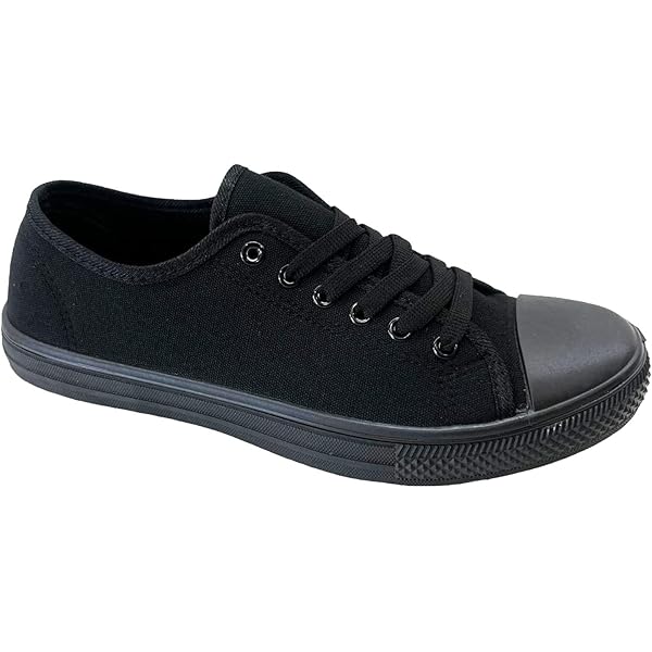 Mens Canvas Shoes Casual Lace Up Retro Plimsolls Plimsoles