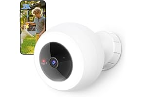 Noorio Security Outdoor Camera Wireless, 2K Rechargeable Battery CCTV Indoor Camera System for Home Security, Two Way Talk, Siren, 2.4G WIFI, Alexa, Motion Detection, Floodlight, No Monthly Fee