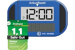 ‎VENTON VENTON [Test SEHR GUT, Note 1.1 Elektronische Solar Parkscheibe mit Zulassung, Automatische Digitale Parkuhr Elektrisch für alle PKW, Auto Zubehör Innenraum & Gadgets Digital Solar-Parkscheibe