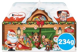 Kinder Chocolate House Christmas Advent Calendar 2025, Fine Milk Chocolate with a Milky Filling, Pack of 24 (234g)