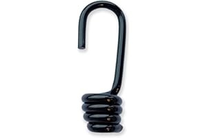 Dreamprint - Lot de 10 Crochets en Spirale ø 10 mm Noirs - Idéaux pour Remorques, Camions, Bateaux, Motocyclettes, Vélos - Kit Pratique pour Cordes Extensibles, Élastiques, Couvertures et Plus
