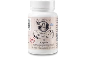 ‎ATHINA Athina® Oregano Öl 1 x 60 Kapseln I Softgels-Forte 500 mg | 100 mg pro Kapsel & 400 mg natives Olivenöl Extra aus Griechenland | 80% Carvacrol