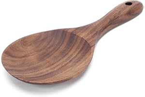 MUMUSUKI Cuchara de madera para arroz, paleta de arroz antiadherente, cuchara para servir resistente al calor, cucharas de cocina versátiles para cocinar, utensilios de cocina
