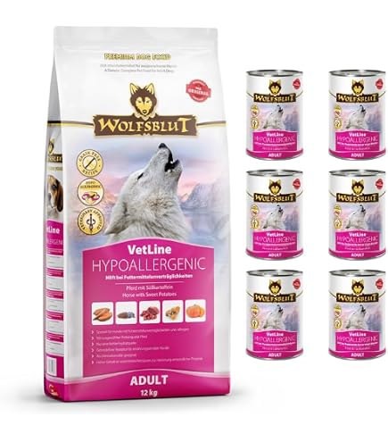 Wolfsblut Vetline Hundefutter Sparbundle – 2 X (6x395g) Hypoallergen, Für Haut, Fell & Spezielle Bedürfnisse