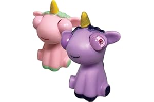 Wild Winkers Jednorożec od Deluxebase. Zabawka do ściskania jednorożca z trzaskającymi oczami. Zabawka antystresowa dla dorosłych i dzieci. Gąbkowane figurki zwierząt dla dzieci, upominki na imprezę i