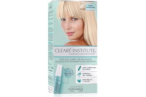 CLEARÉ INSTITUTE Colour Clinuance, Coloración Capilar Permanente Sin Amoniaco, Cabellos Delicados, Tinte de Pelo 100% Cobertura de Canas, Incluye Sérum Capilar, Apto Método Curly, 10.1 Rubio Champagne, 170 ml