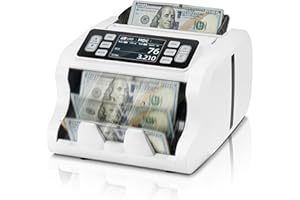 MUNBYN 2025 Nuevo Máquina Contadora de billetes de Denominaciones Mixtas, Conteo de Valor, Contador de Billetes con UV/MG/IR/MT, Pantalla TFT de 3.5", Contadora de Efectivo en EUR, USD para Negocios