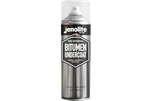JENOLITE Joint de soubassement peinture au bitume | NOIR | Aérosol anti-corrosion | Scellant de soubassement de voiture, réparation de gouttière, scellant de toit | 500ml