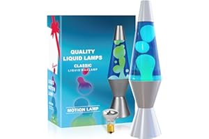 ‎AONESY AONESY Lavalampe 37cm Hellblaues Wasser weißes Wachs Lavalampe Kinder Nachtlicht Buntes Licht Lampe Geschenk für Weihnachten Geburtstag