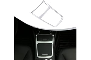 DIYUCAR Cadre chromé mat pour boîte de rangement centrale et cendrier, accessoire décoratif d’intérieur pour Mercedes-Benz CLA, GLA, Classe A, W117, C117, W176, A180, années 2013–2017