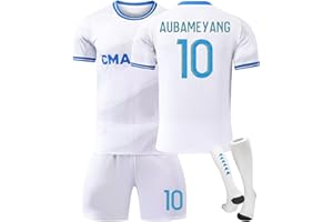 YAGUMO 23/24 Maillot de Foot Marseille Maillot Foot Enfant et Adultes Maillots de Foot Om Soccer Jersey Ensemble Football Homme Garçon Vêtement Sport Tshirt, Shorts et Chaussette Set
