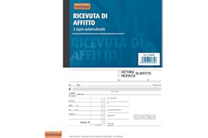 NIKOFFICE Blocco Ricevuta Di Affitto A6 2 Copie Autoricalcanti 50 Moduli Cancelleria NickOffice