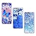 Produktbild Yokata Kompatibel mit Samsung Galaxy A8 2018 Hülle Silikon Transparent Durchsichtig Handyhülle Schutzhülle TPU Dünn Slim Kratzfest Motiv [3 Pack] - Blauer Schmetterling + Weiße Blume + Blauer Lotus