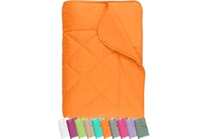 NPLUSEINS Medisan – Edredón de microfibra suave – Tamaño aprox. 135 cm x 200 cm – Versátil – Disponible en 6 colores – Con certificado öko-Tex Standard 100, naranja, 135 x 200 cm