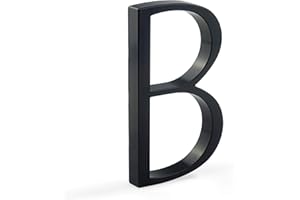 ‎HASWARE HASWARE Schwebendes Hausnummernschild: 5 Zoll (12cm) modernes Türschild – auffällig für Straßennummern (B, Schwarz)