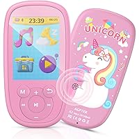 Bluetooth MP3 Player Kinder, AGPTEK Einhorn Video Player 2,4“ Bildschirm, Musik Player mit Lautsprecher, Kopfhörer…