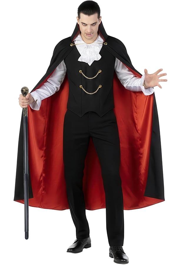 Cape à Capuche Double Couche Pour Adulte - Costume De Vampire Et De