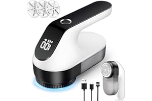 maxtachi Levapelucchi Elettrico Ricaricabile, Togli Pelucchi Elettrico con 3 Velocità Regolabili e Motore Potente, Leva Pelucchi di 6 Lame, Rimuovi Pelucchi Adatto Maglioni Cappotti Coperte