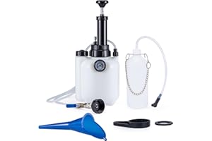 ‎DHOUSE Dhouse Bremsenentlüftungsgerät 3L Auto Bremsentlüfter KFZ Bremsflüssigkeits-Wechselgerät für Scheibenbremsen Trommelbremsen mit Handpumpe 1L Absaugbehälter für E20